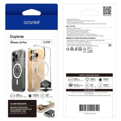 Cover Iphone 16 Pro Duple Magsafe Case Araree - Clear